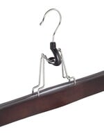 Clip pantalon bois hêtre teinté wengé avec feutre intérieur