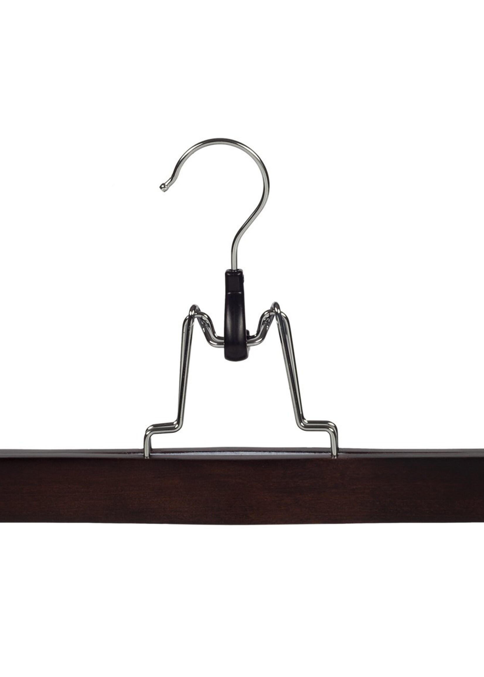 Clip pantalon bois hêtre teinté wengé avec feutre intérieur