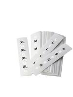 Bandes tailles adhésives transparent avec impression noir (100 pcs.)