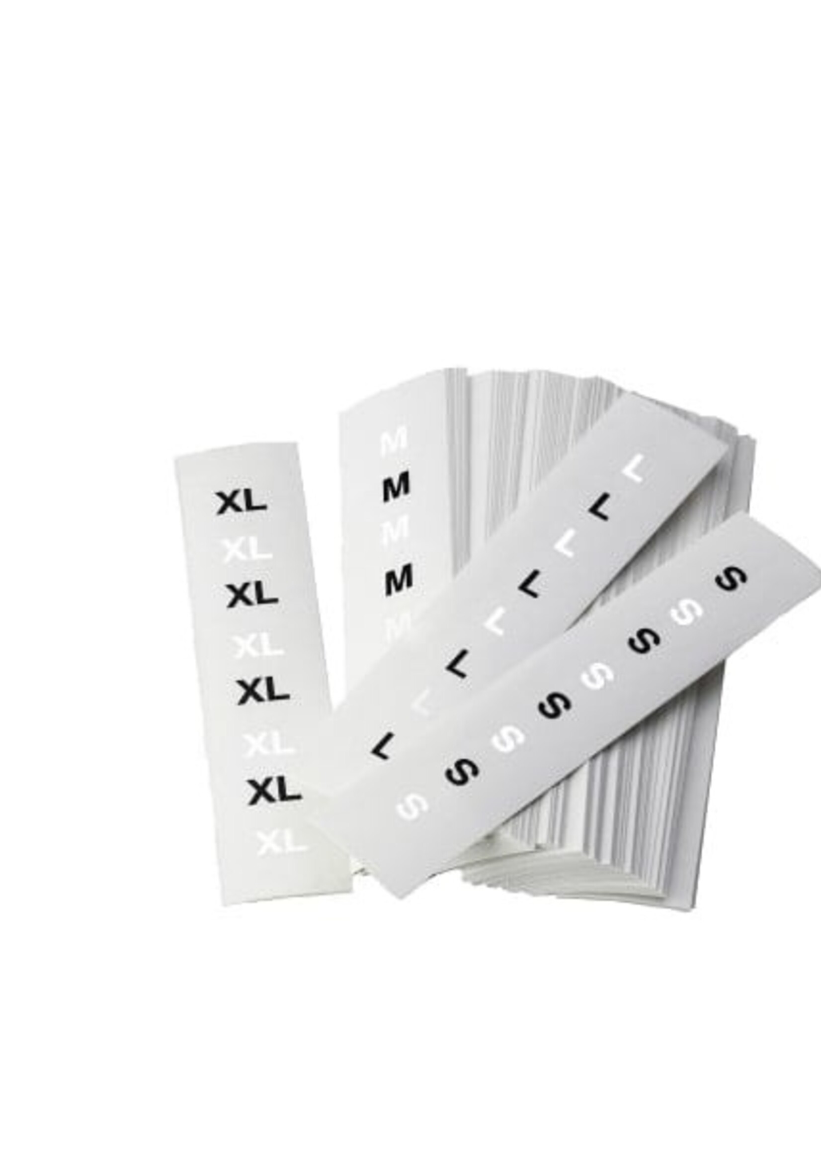 Bandes tailles adhésives transparent avec impression noir (100 pcs.)