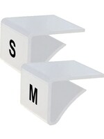 Marquage de taille pour étagère (9-18 mm), blanc avec impression noir