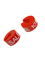 Marquage de taille rouge avec impression blanche (25 pcs.)