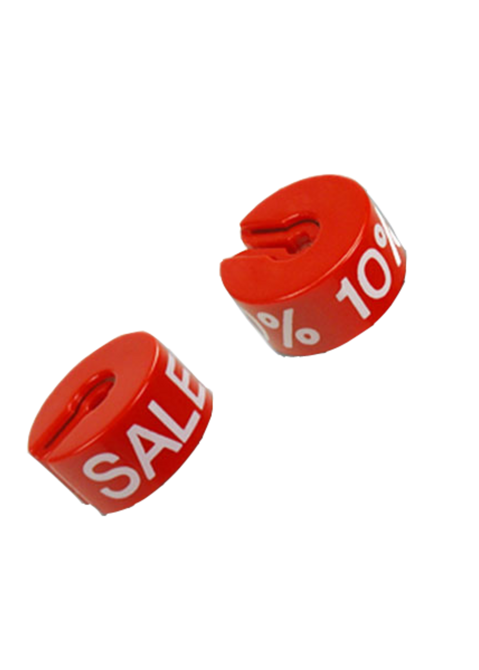 Marquage de taille rouge avec impression blanche (25 pcs.)