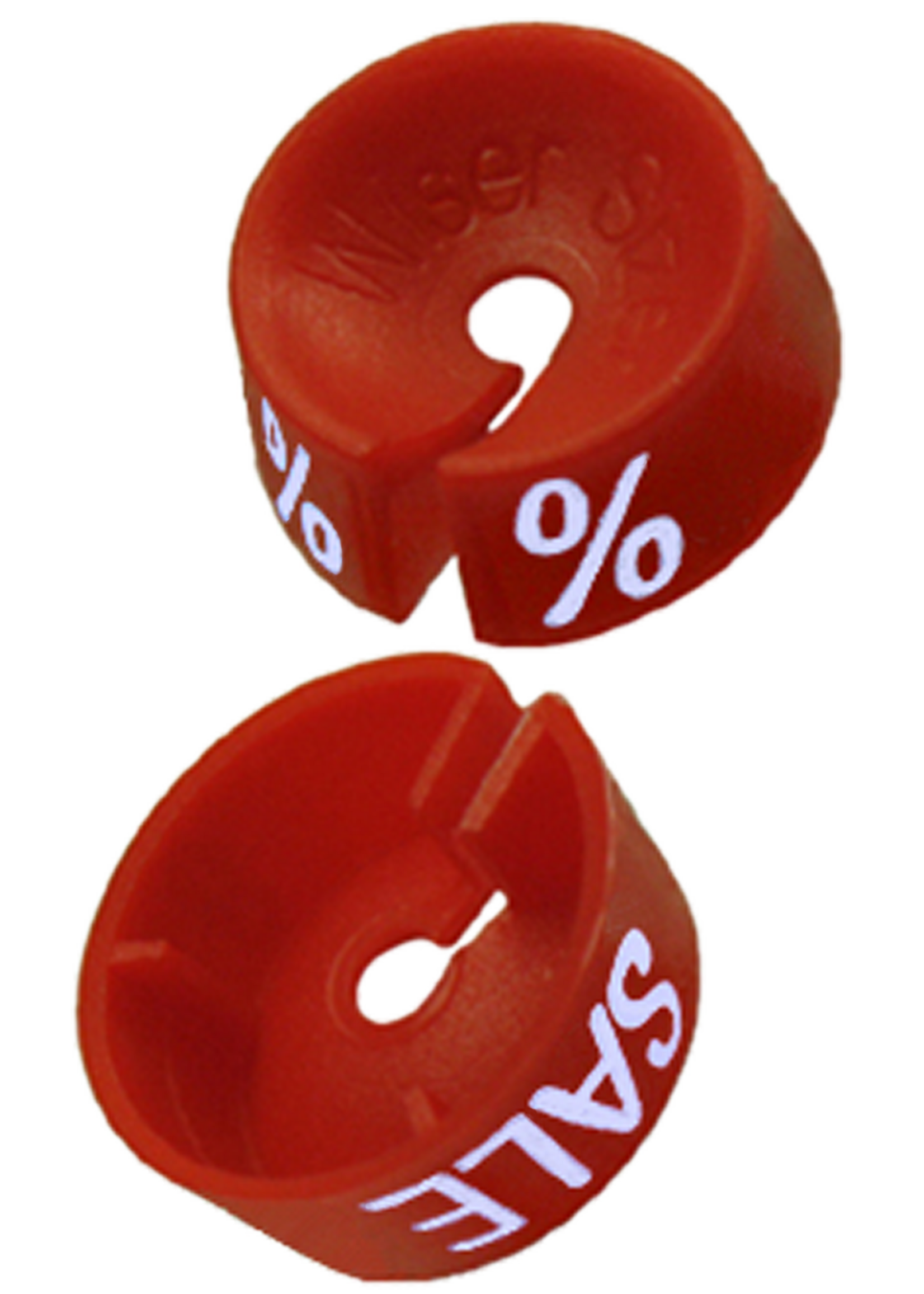 Marquage de taille rouge avec impression blanche (25 pcs.)