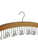 Porte-ceinture et cravate en bois avec crochets chromés