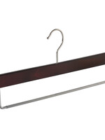 Cintre pantalon bois hêtre teinté acajou avec barre antidérapant