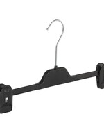 Cintre jupe / pantalon plastique noir avec pinces antidérapantes