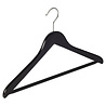 LE GÉANT DU CINTRE Cintre blouse / chemise (plat) bois hêtre laqué noir avec barre antidérapant LE GÉANT DU CINTRE Cintre blouse / chemise (plat) bois hêtre laqué noir avec barre antidérapant