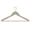 LE GÉANT DU CINTRE Cintre blouse / chemise (plat) bois hêtre brut avec crochet doré, encoches et barre LE GÉANT DU CINTRE Cintre blouse / chemise (plat) bois hêtre brut avec crochet doré, encoches et barre