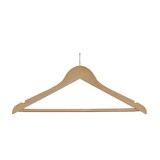 Cintre hotel (galbé) antivol bois lotus verni naturel avec encoches et barre antidérapant Cintre hotel (galbé) antivol bois lotus verni naturel avec encoches et barre antidérapant