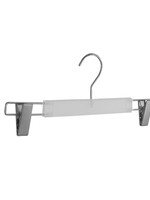 Cintre jupe / pantalon plastique givré avec pinces antidérapantes