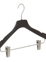 Cintre blouse / chemise (galbé) plastique Bio - Pro Nature (herbe) avec encoches et pinces antidérapantes