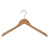 Cintre blouse / chemise (galbé) bois lotus verni naturel avec encoches Cintre blouse / chemise (galbé) bois lotus verni naturel avec encoches