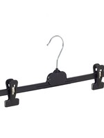 Cintre jupe / pantalon plastique noir avec pinces antidérapantes