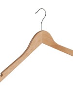 Cintre blouse / chemise (plat) bois lotus verni naturel avec encoches