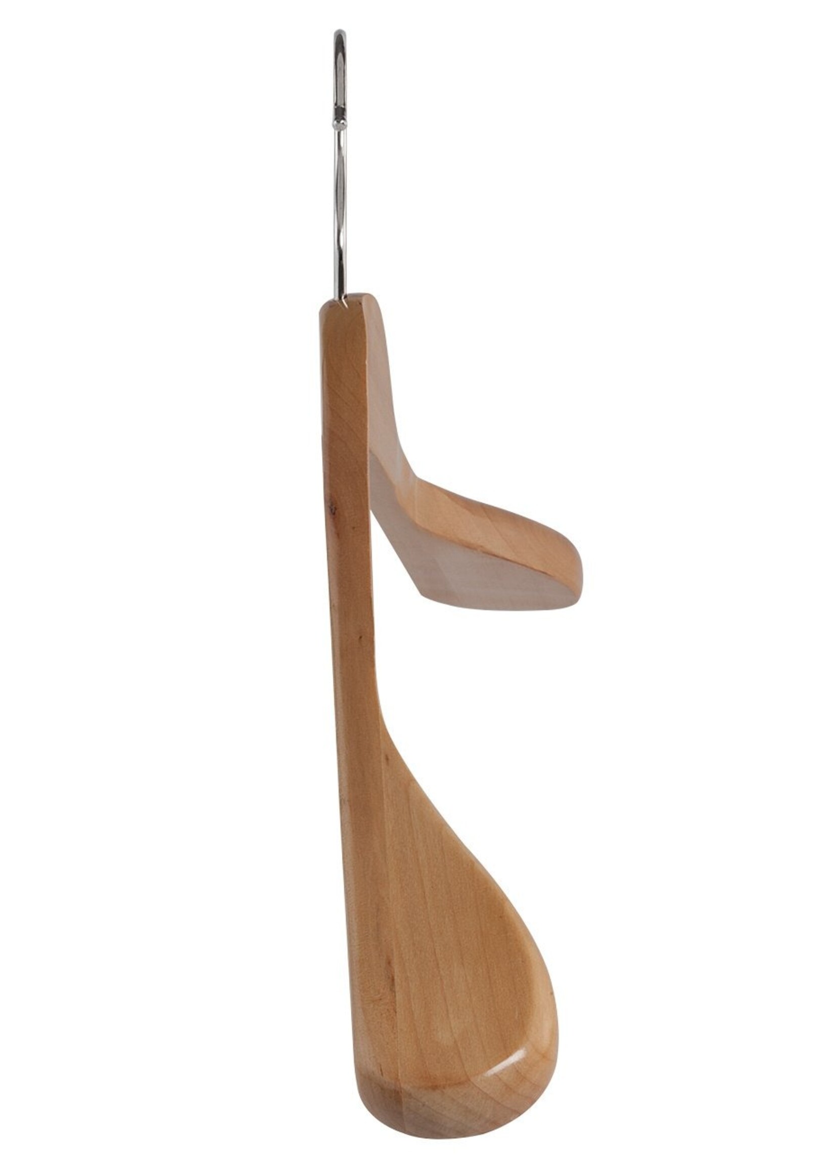 Cintre veste / costume (galbé) bois lotus verni naturel avec épaules larges