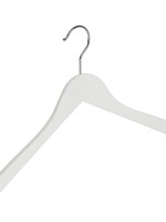 Cintre blouse / chemise (galbé) bois lotus laqué blanc