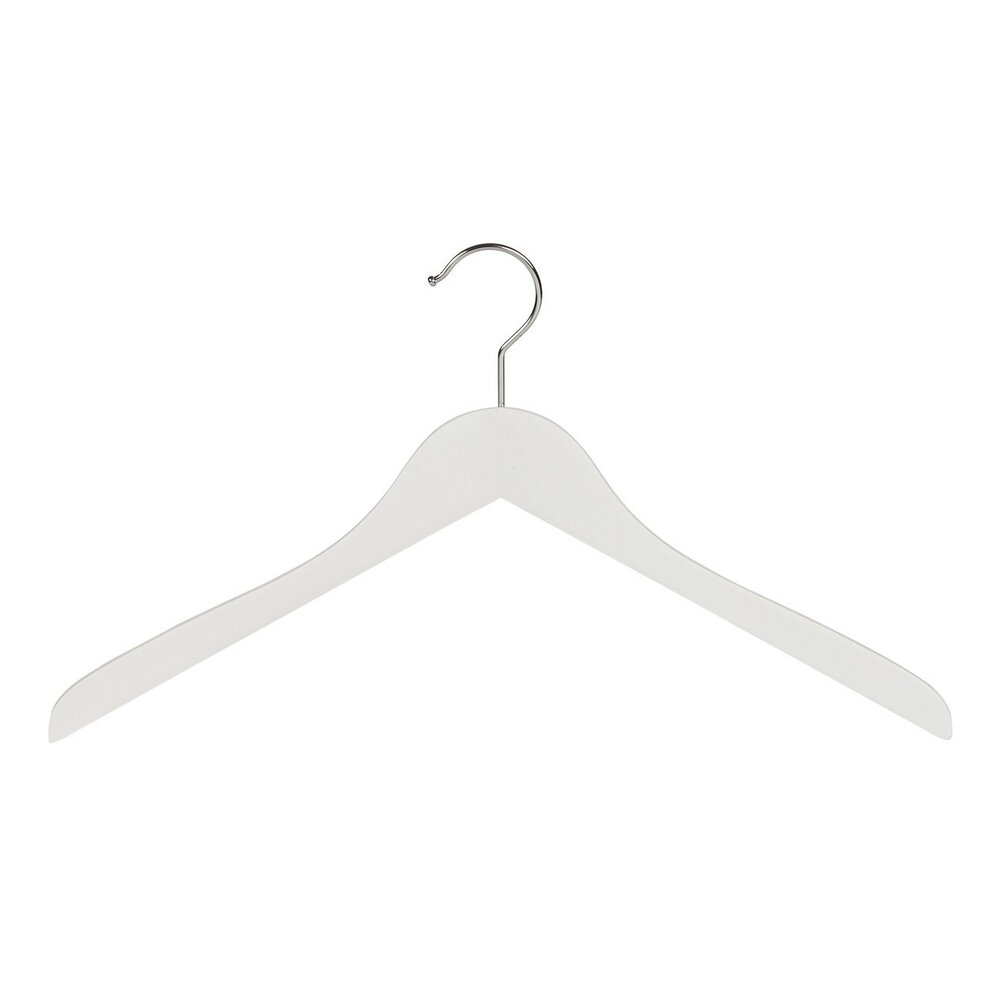 Cintre blouse / chemise (galbé) bois lotus laqué blanc Cintre blouse / chemise (galbé) bois lotus laqué blanc