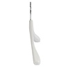 Cintre veste / costume (galbé) bois lotus laqué blanc avec épaules larges Cintre veste / costume (galbé) bois lotus laqué blanc avec épaules larges