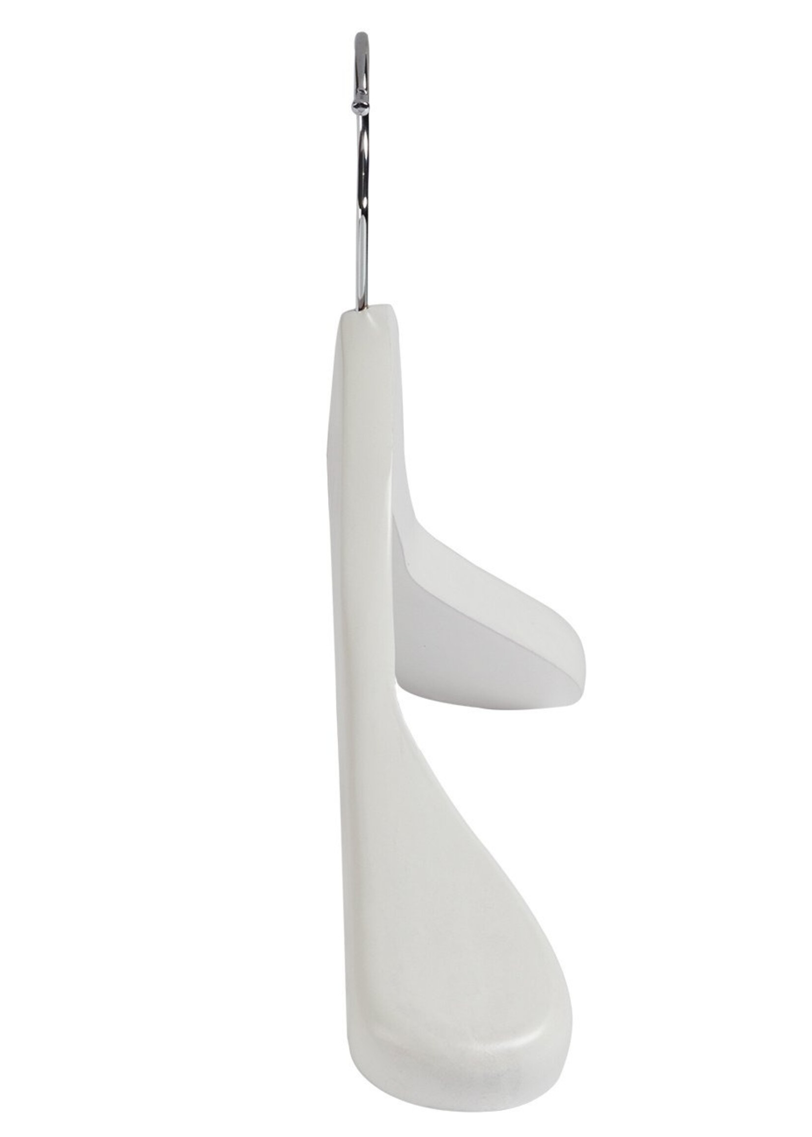 Cintre veste / costume (galbé) bois lotus laqué blanc avec épaules larges