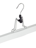 Clip pantalon bois lotus laqué blanc avec feutre intérieur