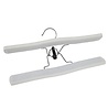 Clip pantalon bois lotus laqué blanc avec feutre intérieur Clip pantalon bois lotus laqué blanc avec feutre intérieur