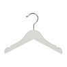 Cintre blouse / chemise (plat) bois lotus laqué blanc avec encoches Cintre blouse / chemise (plat) bois lotus laqué blanc avec encoches