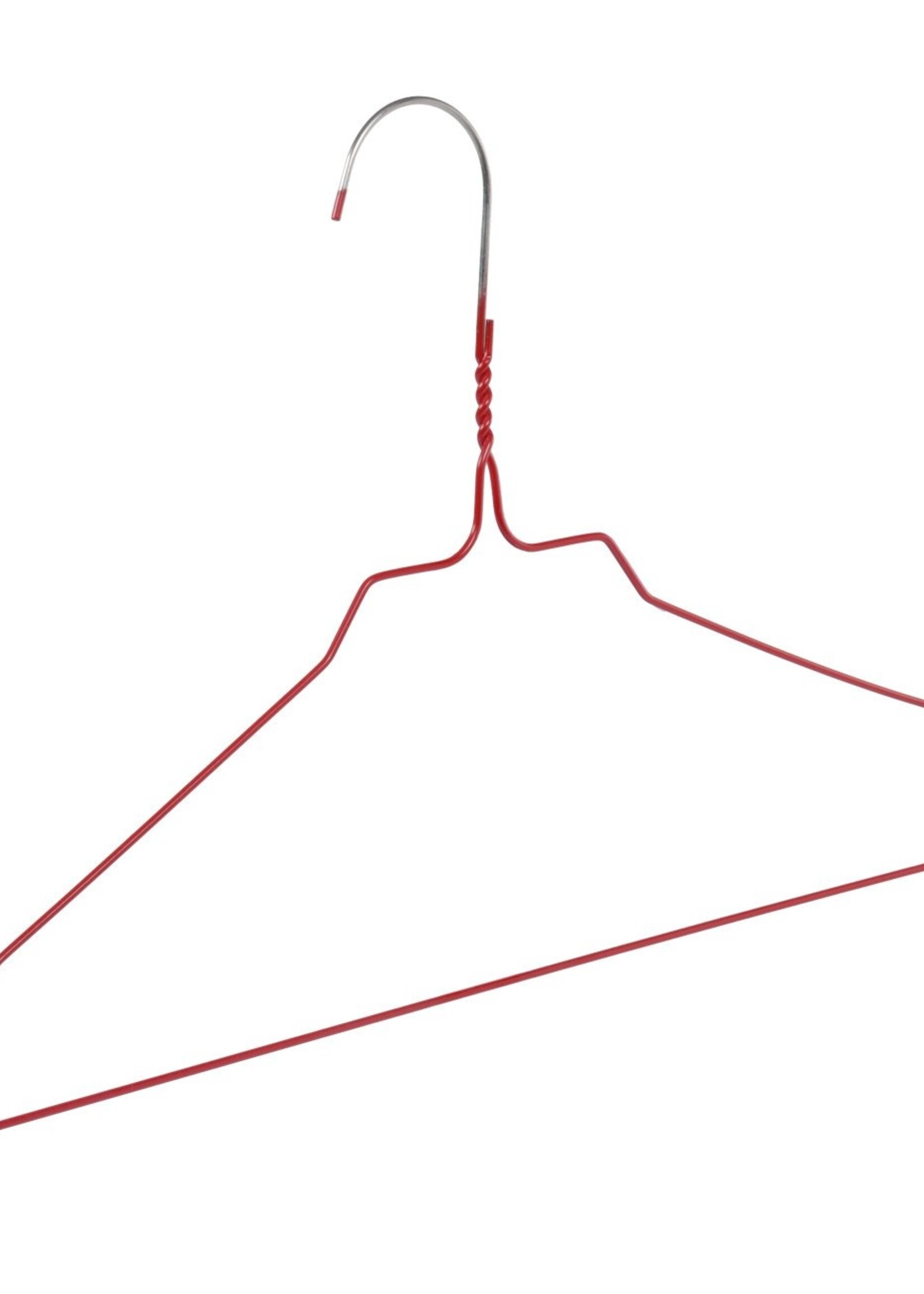 Cintre pressing métal revêtement rouge (Ø 2,4 mm) avec encoches