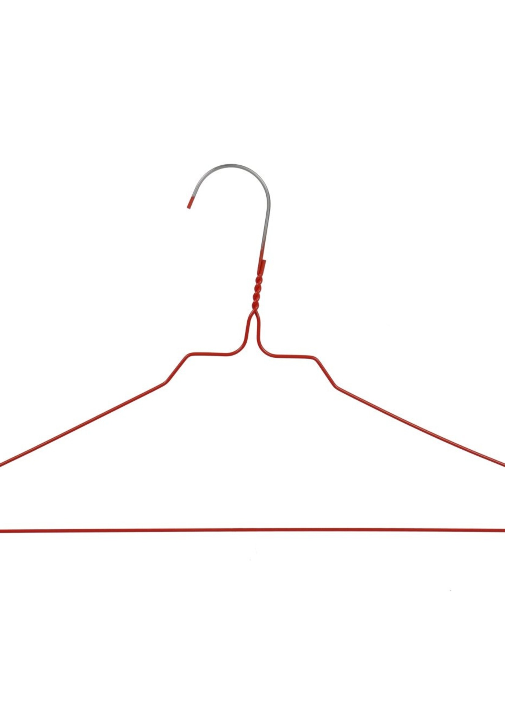 Cintre pressing métal revêtement rouge (Ø 2,4 mm) avec encoches