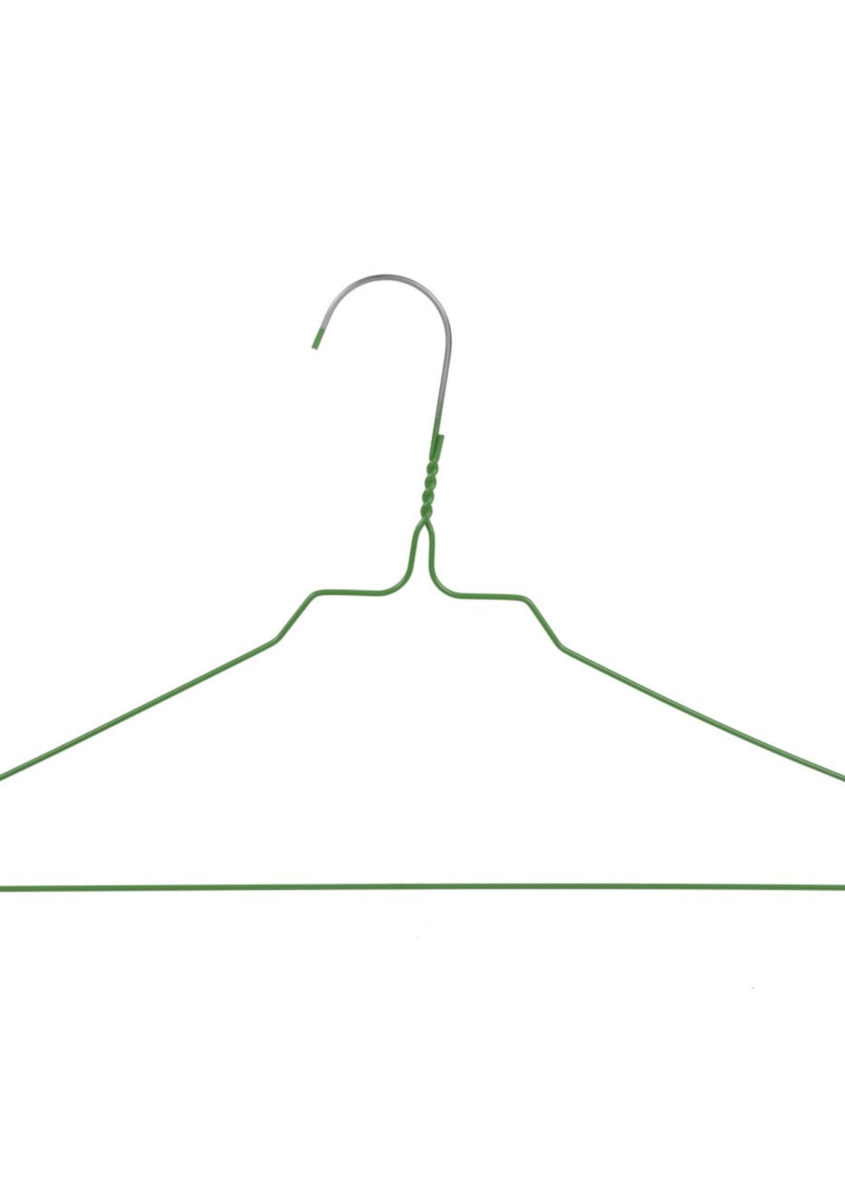 Cintre pressing métal revêtement vert clair (Ø 2,4 mm) avec encoches