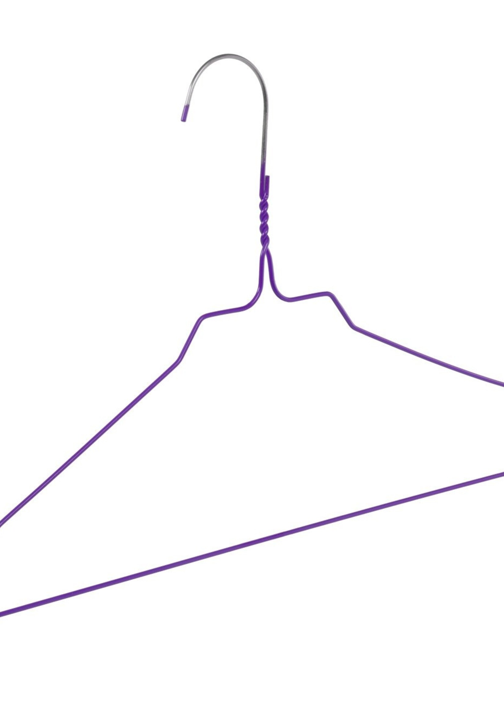 Cintre pressing métal revêtement pourpre (Ø 2,4 mm) avec encoches