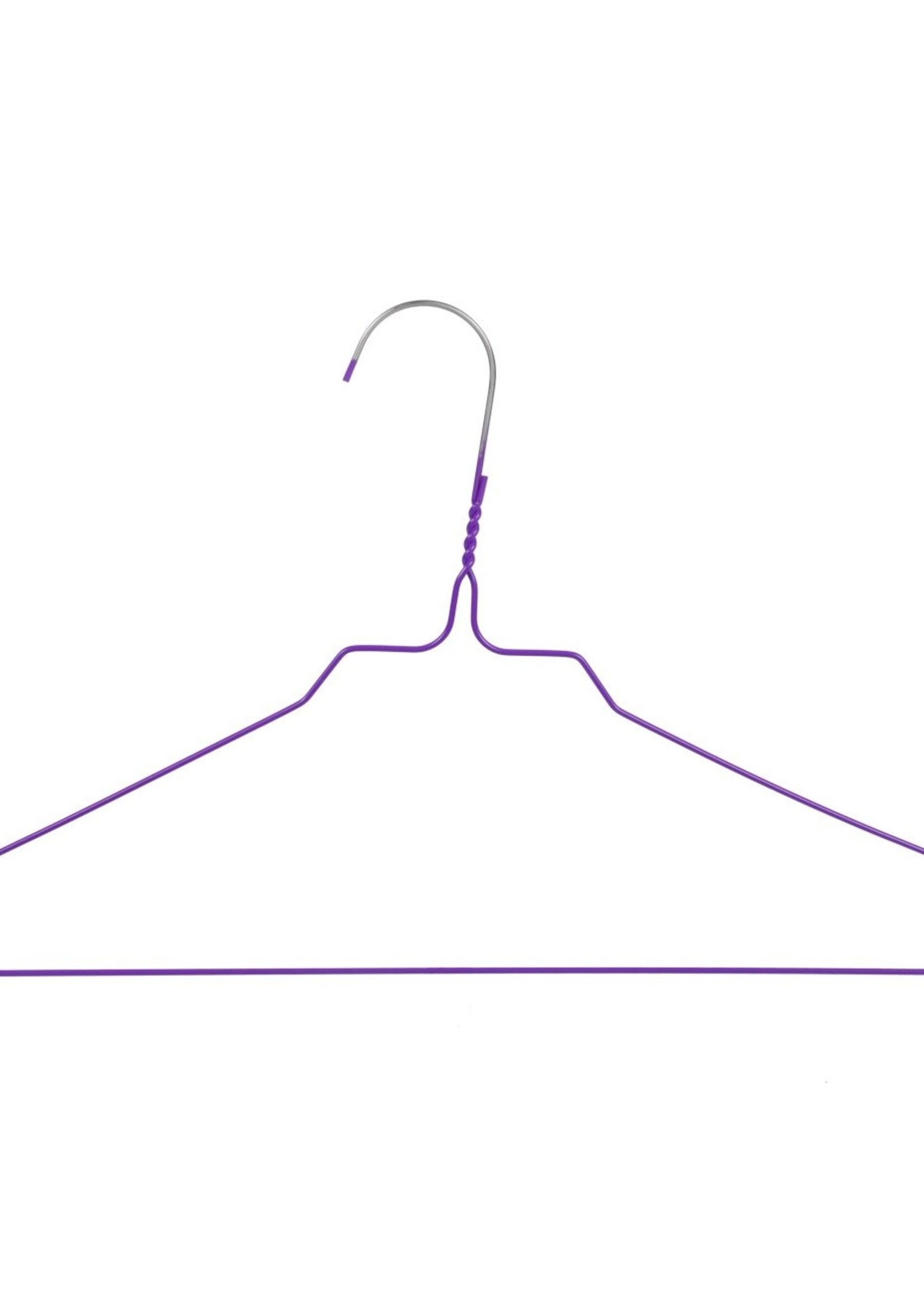 Cintre pressing métal revêtement pourpre (Ø 2,4 mm) avec encoches