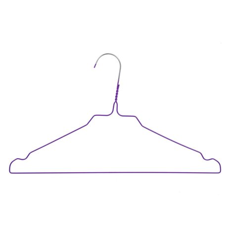 Cintre pressing métal revêtement pourpre (Ø 2,4 mm) avec encoches Cintre pressing métal revêtement pourpre (Ø 2,4 mm) avec encoches