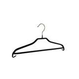 Cintre blouse / chemise (plat) métal avec barre et noir antidérapant Cintre blouse / chemise (plat) métal avec barre et noir antidérapant