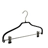 Cintre blouse / chemise (plat) métal avec pinces antidérapantes et noir antidérapant Cintre blouse / chemise (plat) métal avec pinces antidérapantes et noir antidérapant