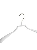 Cintre veste / costume (galbé) métal avec épaules larges et blanc antidérapant