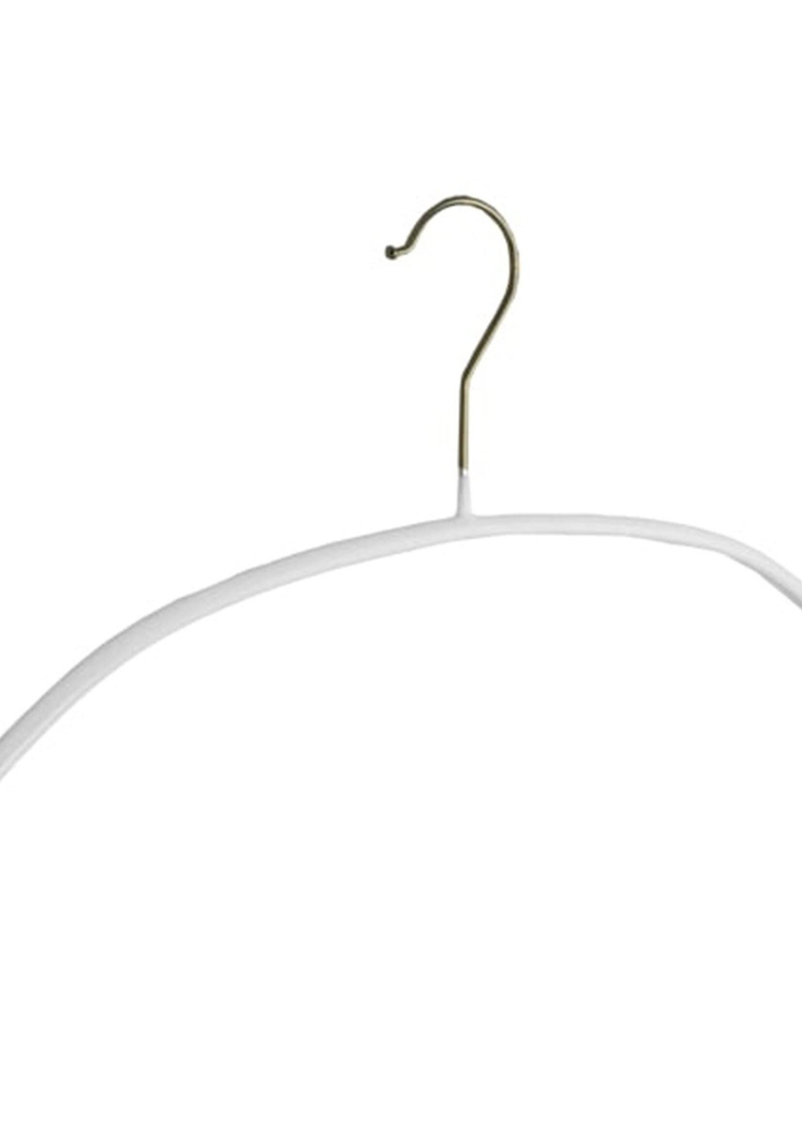 Cintre blouse / chemise (plat) métal avec blanc antidérapant