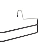 Cintre pantalon (2-fois) métal avec noir antidérapant