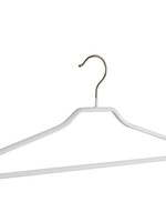 Cintre blouse / chemise (plat) métal avec barre et blanc antidérapant