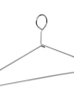 Crochet antivol en métal (plat) chromé avec crochet / œillet fixe