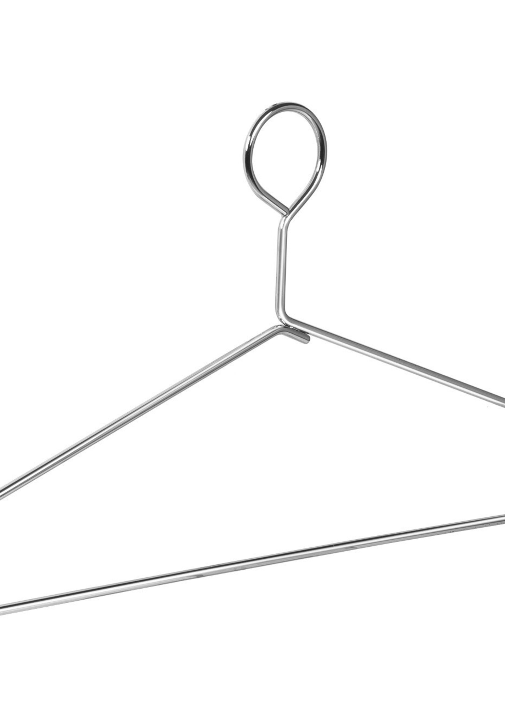 Crochet antivol en métal (plat) chromé avec crochet / œillet fixe