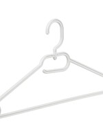 Cintre plastique multi-usage (plat) blanc avec crochet tournant