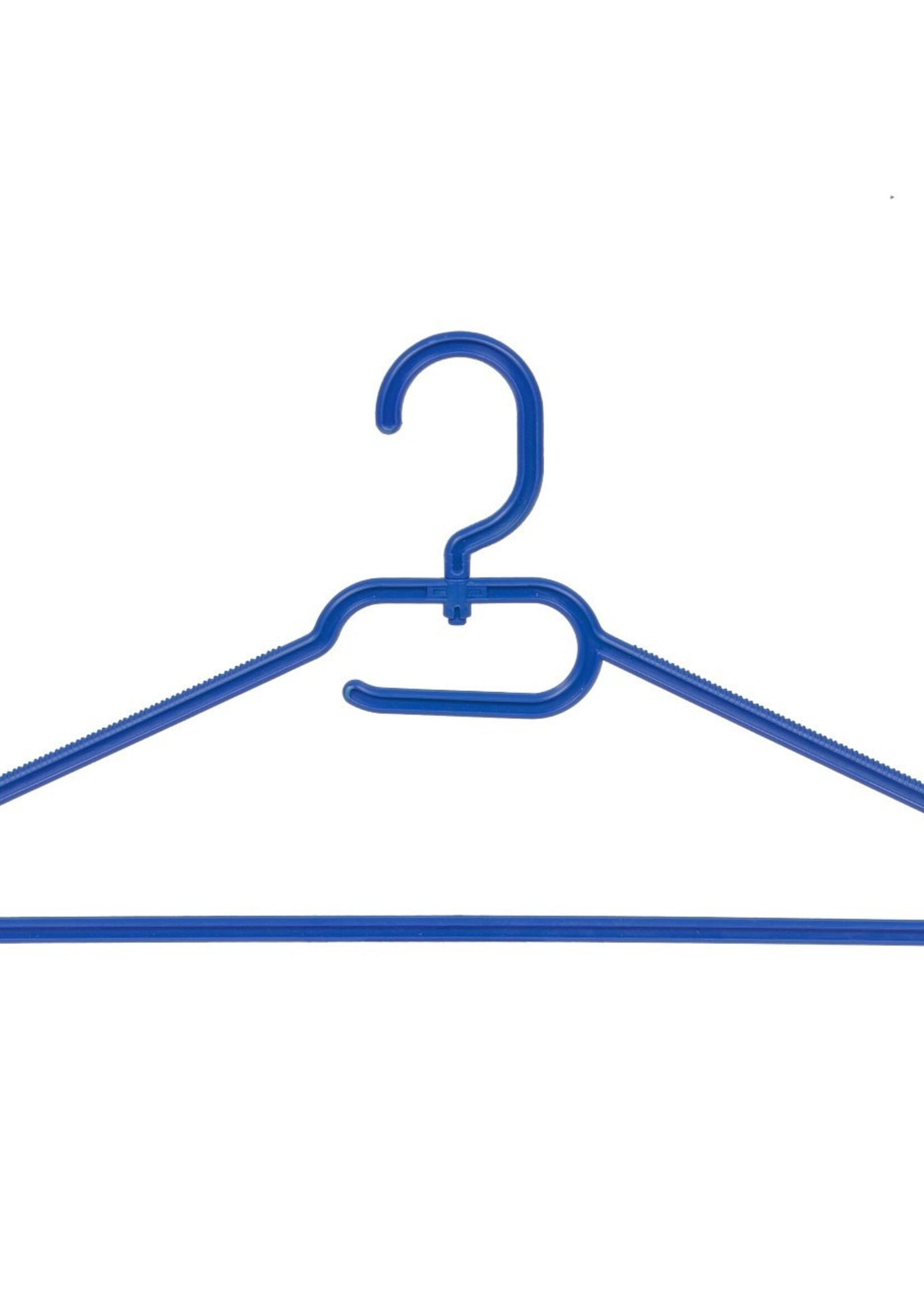 Cintre plastique multi-usage (plat) bleu avec crochet tournant