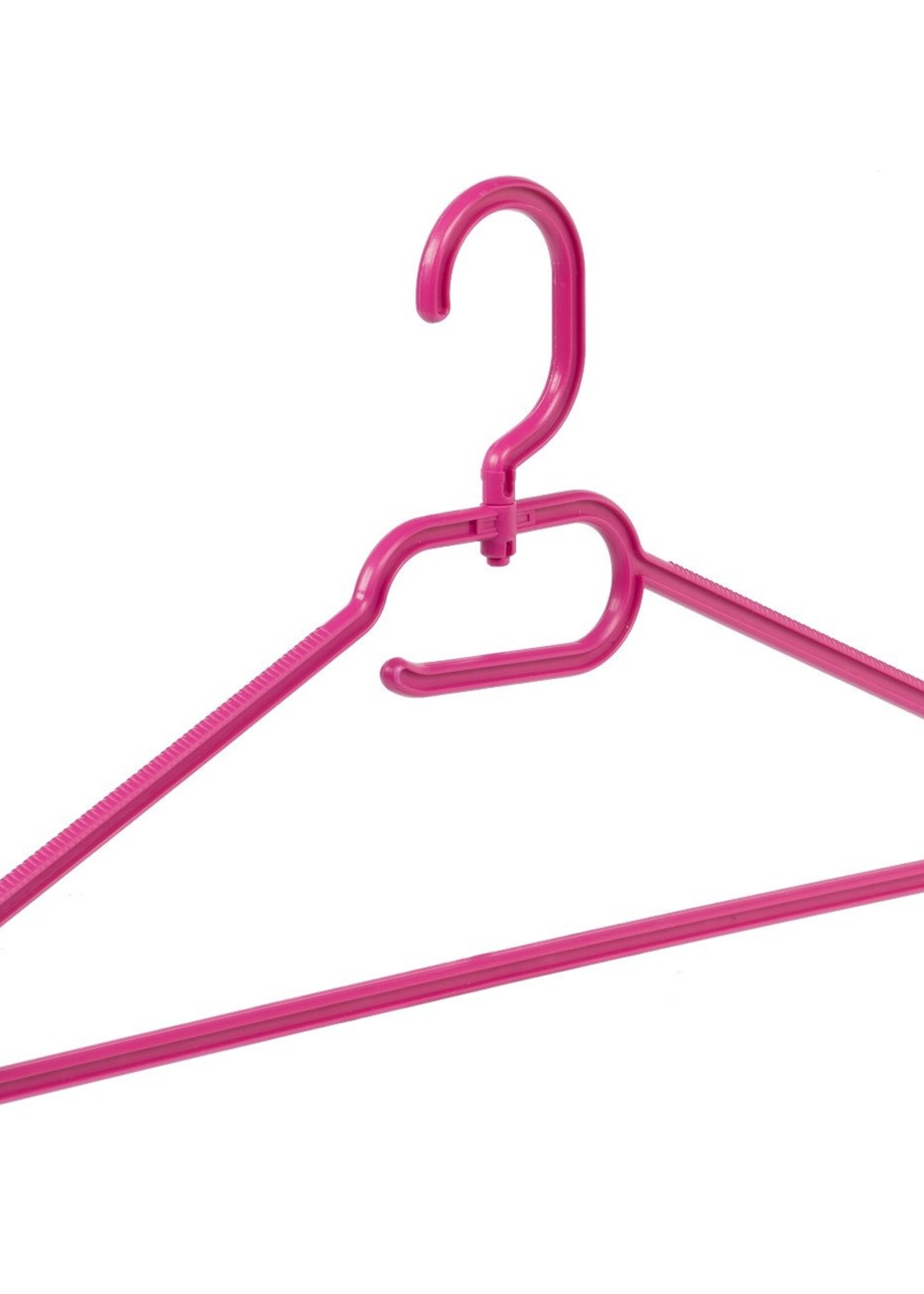 Cintre plastique multi-usage (plat) pourpre avec crochet tournant