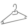 Cintre plastique multi-usage (plat) gris avec crochet tournant Cintre plastique multi-usage (plat) gris avec crochet tournant