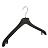 Cintre veste / costume (galbé) plastique noir avec épaules larges Cintre veste / costume (galbé) plastique noir avec épaules larges