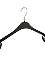 Cintre blouse / chemise (plat) plastique noir avec encoches