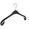Cintre blouse / chemise (plat) plastique noir avec encoches Cintre blouse / chemise (plat) plastique noir avec encoches