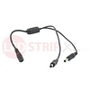 LEDstrip DC voeding splitter 1 x female naar 2x male voor 12 en 24 Volt