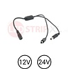 LEDstrip DC voeding splitter 1 x female naar 2x male voor 12 en 24 Volt